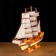 Souvenir medium -sized "Diana" ship, light wood, beige sails, 10 × 50 × 45 cm