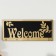 Decorative tree hooks "Welcome" black, mirror 3.1x34x14.4 cm