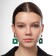Earrings Assorted Azelia Square, green color in gold