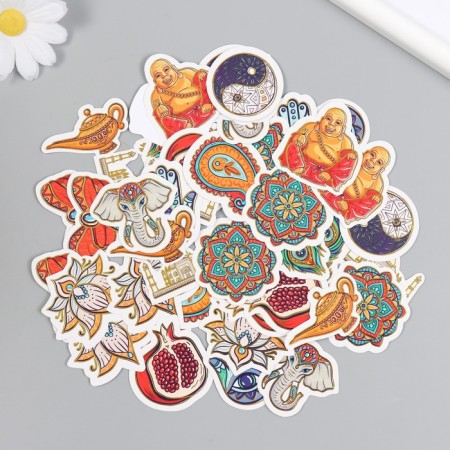Stickers for creativity "East" embossing gold set 48 pcs 9x7x0.8 cm-2