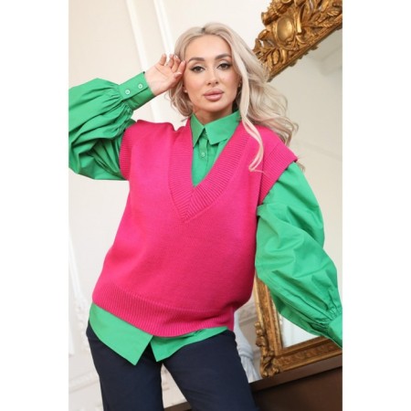 Women's vest, size 46, fuchsia color-9