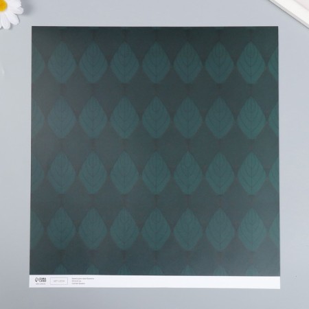 Scrapbooking paper "Leaflets" density 180 g 30.5x32 cm-1