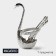 Set of spoons on the stand Magistro "Silver Swan", 7.5 × 5 × 14 cm, silver color