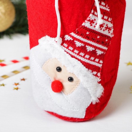 Czech on the bottle "Santa Claus in a knitted hat" on ties-1