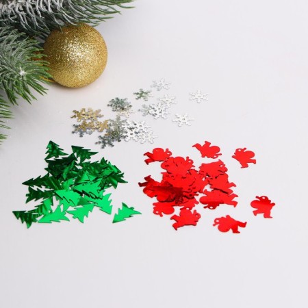 New Year confetti “Happy New Year!”, Bear, 14 g, species mix-3