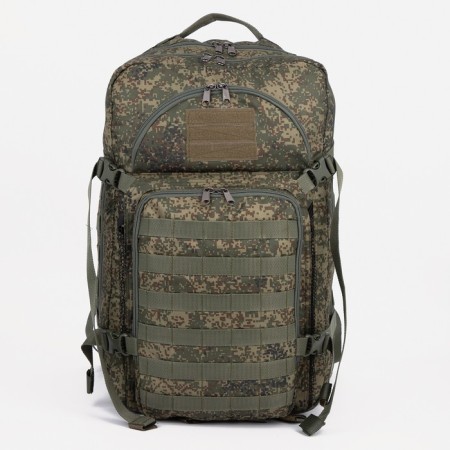 Tactical backpack, TAIF, 45 l, lightning department, 3 outer pockets, camouflage color/green
