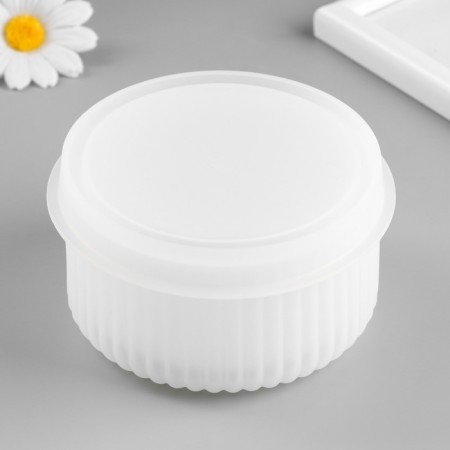 Mold Silicon "Casket. Relief" with a lid 10.7x10.7x5.6 cm