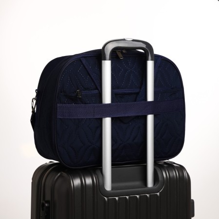Road bag on lightning, 2 external pockets, a long belt, blue color-3