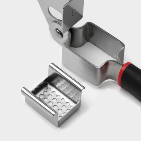 A press for garlic DIGMA, 21 cm, stainless steel, black color, red-8