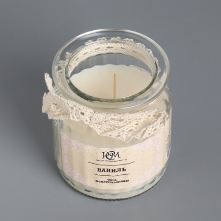 Candle in a bank flavored Vanil 180g, burning time 45h-1