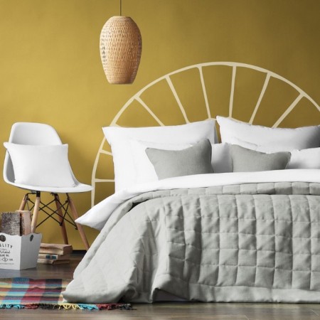 Jerry set: a cover 230 x 250 cm, pillowcase 45 x 45 cm - 2 pcs, the color is gray - beige
