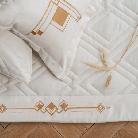 Bedspread with pillowcases "Bridget", size 230x250 cm, white color-2