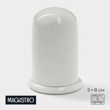 Porcelain stand for toothpicks Magistro "Classics", d = 5 cm, white color