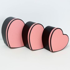 Set of boxes 3 in 1 heart l: 24.5x22x12.5 m: 22x19.5x11.5 s: 19.5x17x10.5 cm