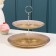 2-tier dish "Baroque", d = 21/28 cm, gold color with pink