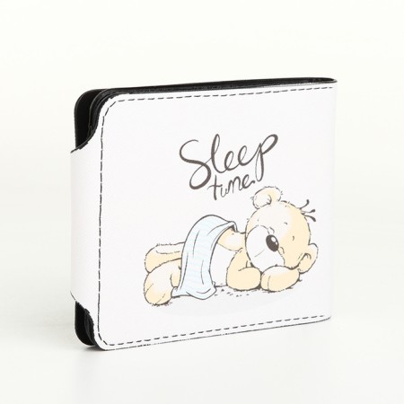 Wallet on the button, beige color-1