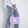 Youth bag with zipper, purple color
