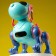IQ DOG robot pillbox, sings, works, works from batteries, blue color