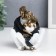 Polystone souvenir "in love with white clothes, tenderness and hug" 12x10.5x12 cm