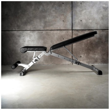 The bench is powerful, folding, with adjustable inclination-12
