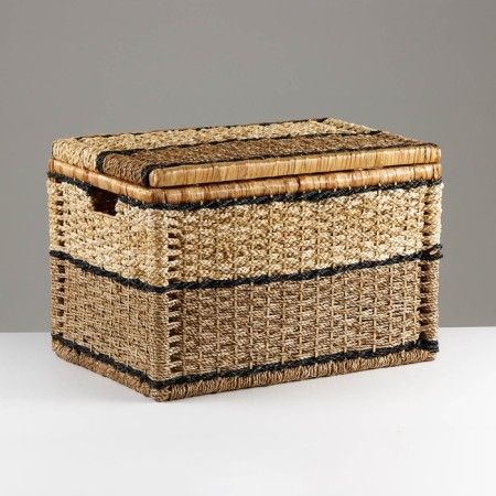 Wicker basket, 60x40x40 cm, algae, corn sheet-5