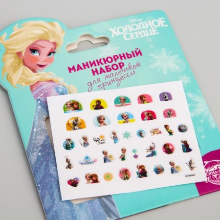 Manicure set. Nail stickers, cold heart-2