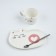 Gift set "Koshechka": a mug of 200 ml, a saucer, a spoon
