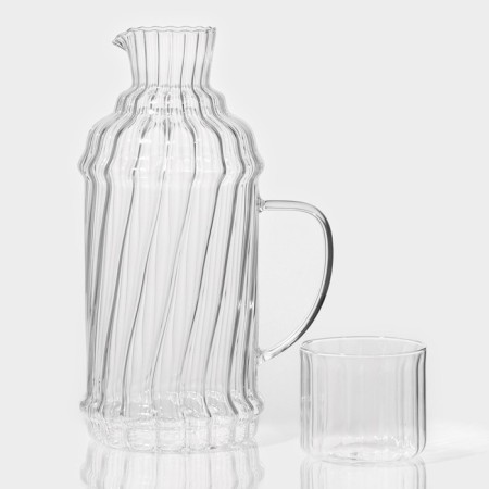 Glass Glass "Jacob", 1.8 liters, glass in the kit