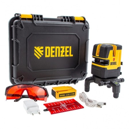 Laser level Denzel LX 05 Red 35071, 20 m, 635 HM, 5/8 ", AKK LI 5200 MAH-4