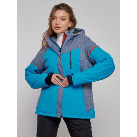 Ski jacket female winter, size 56, blue color-2