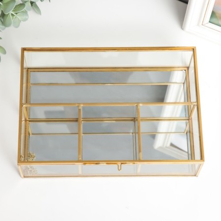 Organizer Casket Glass for the little things "minimalism" 6x16.5x23 cm-2