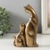 Polystone Cat with a kitten 15.5 cm 9.3 cm (set 2 pcs)