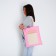 A chopper bag with a “minimum” pocket, peach color, 40 x 35cm