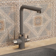 Смеситель для кухни Uperwood Quartz UPD-03, с каналом для фильтрованной воды, цвет 03 сер