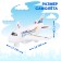 Liner aircraft, on remote control, works from batteries, white color