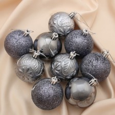 Set of balls plastic D-6 cm, 9 pcs 