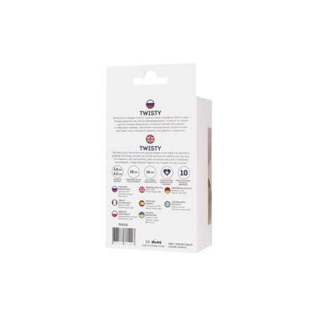 Anal sleeve Todo by Toyfa Twisty, silicone, purple, 14 cm, Ø 3.2 cm-6