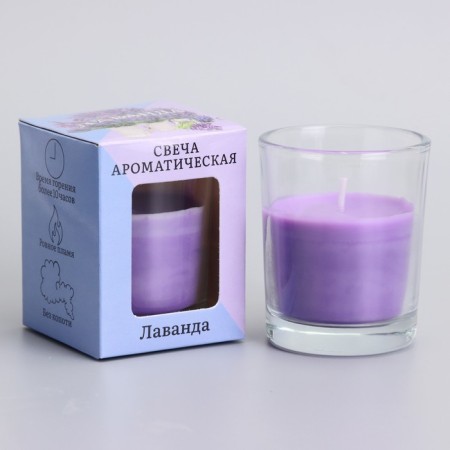 Aromatic candle in glass 5x6cm, lavender-2