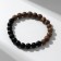 Bracelet ball No. 8 "Amethyst", color black and brown