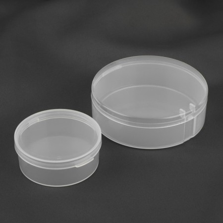A set of containers for needlework, 2 pcs, d = 9 × 3 / 6.5 × 2.5 cm, the color is transparent-2