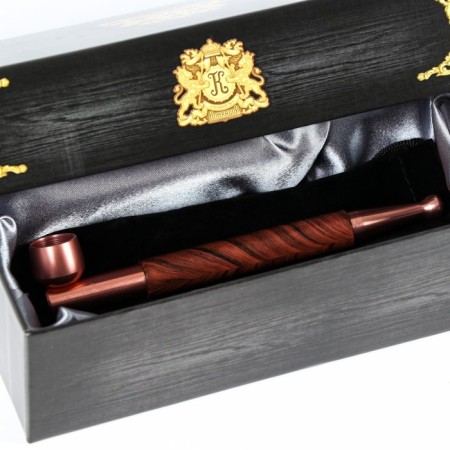 Kommer's smoking pipe "Commander", classic, metal, 14.8 x 2.8 x 1.6 cm-3