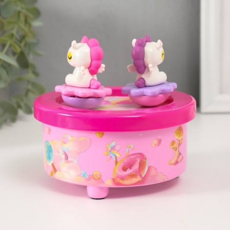 Musical Mechanical Magnetic "Unicorns" 12.2x12.2x1.5 cm souvenir-1