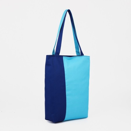 Textile bag on lightning, blue/blue color