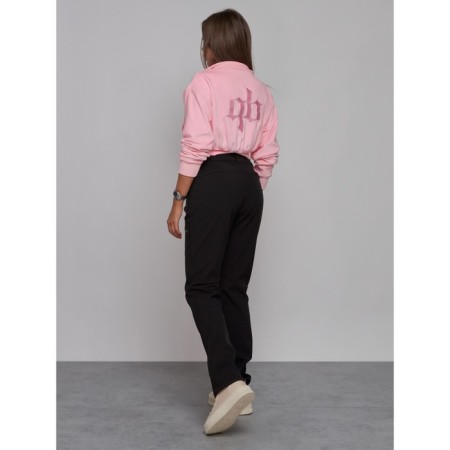 Sports female trousers, size 50, black color-3