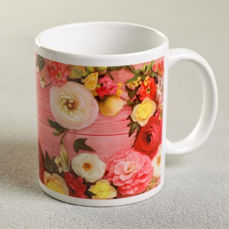 Sublimation "Olga" Flowers, 320 ml, with application-2