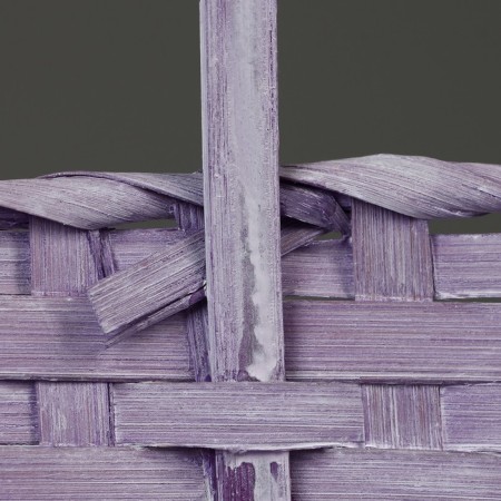 Wicker basket, 21.6 x 21.6 x 10/38 cm, purple, bamboo-3