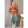 Female skirt, size 52, green color