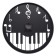 Watch Wall Interior "Piano", silent, D-40 cm
