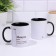 Named mug, sublimation "Mikhuyuil", black bottom