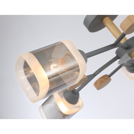 Suspended Ambrella Light, Modern, TR3033233, 5HE27, Gray color, wood-4